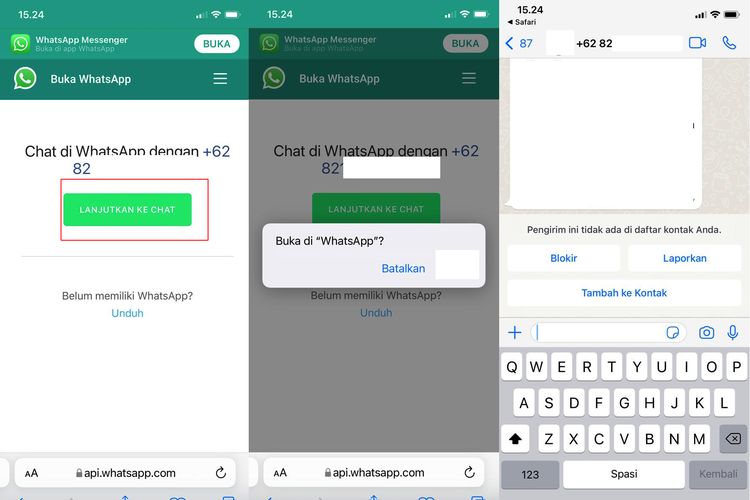 Cara Telepon dan Kirim Pesan WhatsApp Tanpa “Save” Nomor