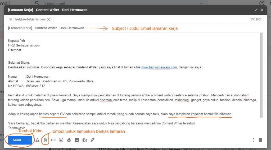 Tips Kirim Email Lamaran Kerja – Tips Yang Kamu Cari