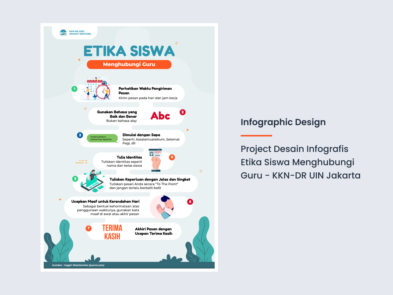 Infografis Etika Siswa Menghubungi Guru by Roid Fadel on Dribbble