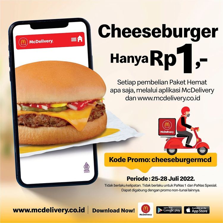 Promo Mcd Hari Ini, Beli CheeseBurger Cuma Rp 1 – seremonia.id